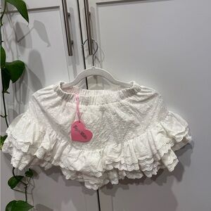 Sugar Thrillz White Lace Mini Skirt